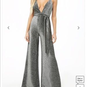 Metallic Knit Jumpsuit